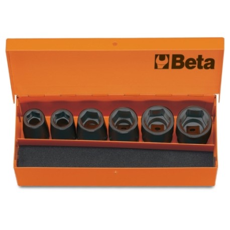 Juego de 6 vasos de impacto Beta de 1/2"" hexagonales compactos en so