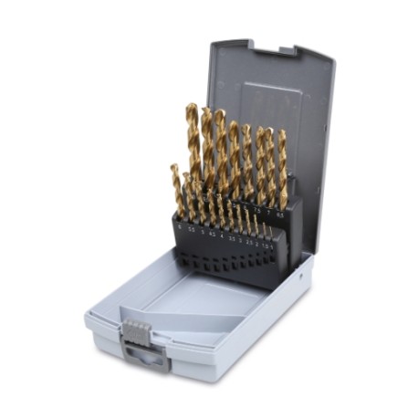 Brocas serie corta de acero HSS-TiN completamente rectificadas - Beta