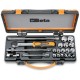 16 llaves de vaso poligonales y 5 accesorios 910B/C16 – Beta Tools