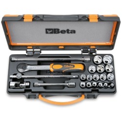 16 llaves de vaso poligonales y 5 accesorios 910B/C16 – Beta Tools
