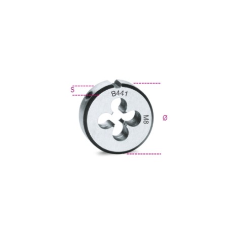 Terrajas paso fino, roscado métrico de acero al cromo - Beta Tools