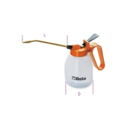 Aceitera de plástico de presión con lanza rígida