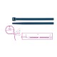 Bridas de nailon detectables por detector de metales 1748-BX – Beta T