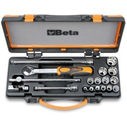 910AS/C13 – Beta Tools: Conjunto de 13 llaves de vaso poligonales y 5