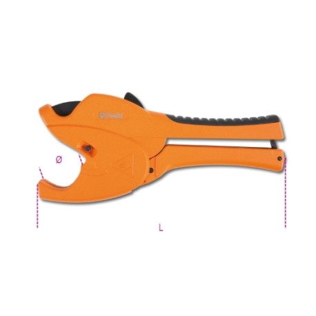 Cortatubos de trinquete para tubos de plástico con cuerpo en aleación