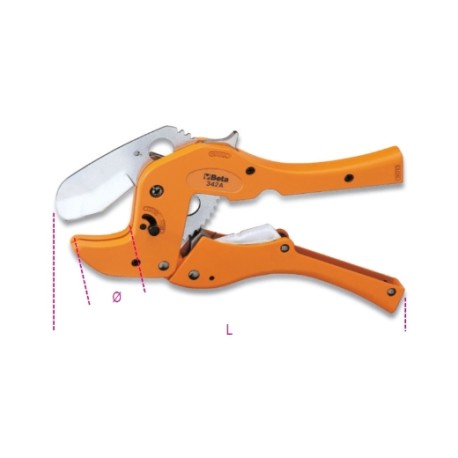 Cortatubos de trinquete para tubos de plástico - Beta Tools 342A