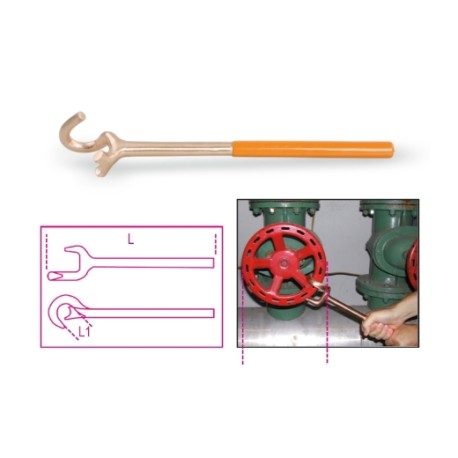 Llave para válvulas de seguridad, antichispa 966BA/V - Beta