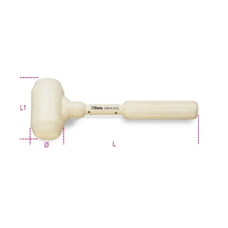 Maza para Alicatar Completamente Forrada en Caucho – 1391A