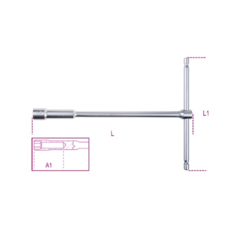 Llaves en T sencillas con vaso hexagonal profundo 949 - Beta Tools
