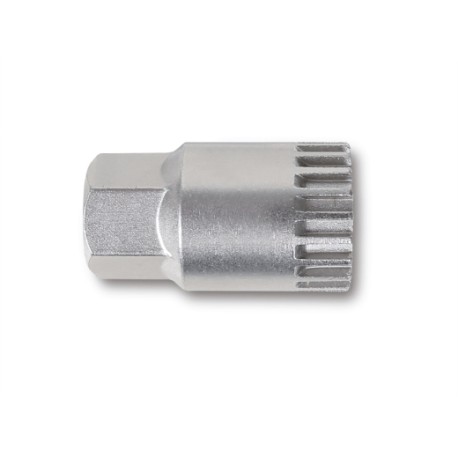 Vaso para eje de pedalier de 20 muecas niquelado