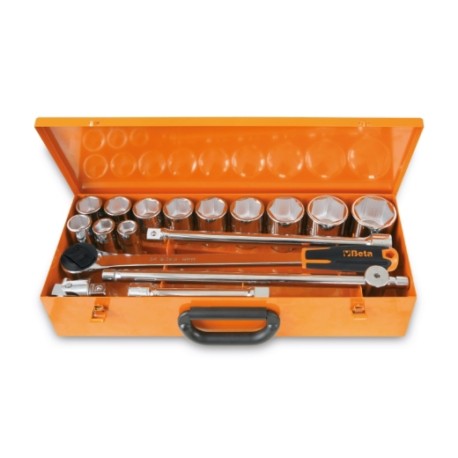 Surtido de 12 Vasos Hexagonales y 5 Accesorios en Caja de Metal 928A/