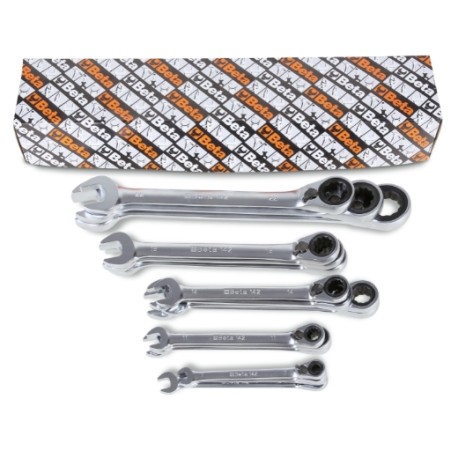 Juego de 12 llaves combinadas rectas con carraca - Beta Tools 142/S