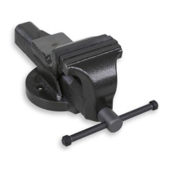 Tornillo de banco con mordazas intercambiables y guía cuadrada