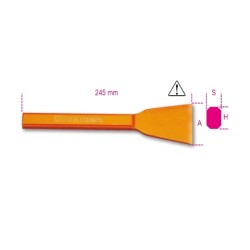 Cincel de corte extraplano para trabajos de precisión