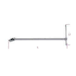 920M/35T – Mango articulado de 1/2"" en T, cromado – Beta Tools";