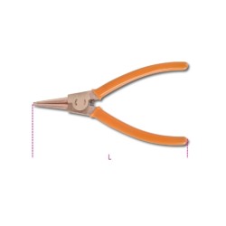Alicate para retenes exteriores de bocas rectas, con mangos recubiert