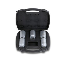 Juego de 5 vasos para apretar la tuerca del buje, en maletín de plást