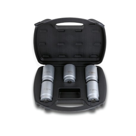 Juego de 5 vasos para apretar la tuerca del buje, en maletín de plást