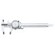 Calibre de cursor con reloj comparador de acero inoxidable templado