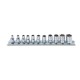 Juego de 11 vasos de 1/4"" hexagonales, en soporte – 900AS/SB11";