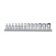 Juego de 13 vasos de 1/4"" multihuella cromados en soporte – 900U/SB"