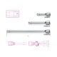 Alargaderas angulares con cuadrado macho y hembra 3/8” 910AN - Beta T