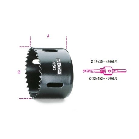 Sierra de corona bimetálica HSS-Co 8% - Beta Tools