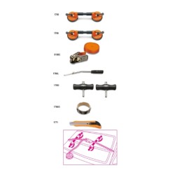 Surtido de 8 herramientas para cristales de automóvil