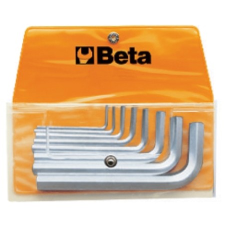 Juego de 6 llaves Allen acodadas cromadas - Beta Tools