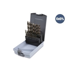 Juego de 19 brocas HSS-CO 5% helicoidales rectificadas | Beta Tools