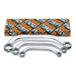 Llave combinada de acero inoxidable con boca fija y estrella en ángul