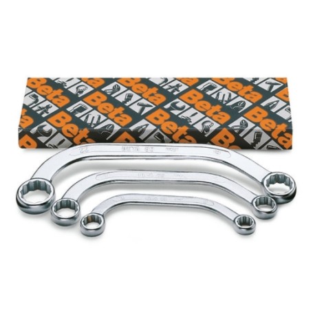 Llave combinada de acero inoxidable con boca fija y estrella en ángul