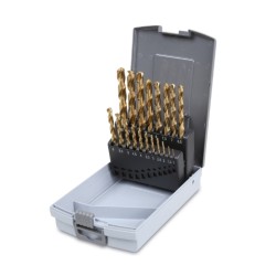 Brocas serie corta de acero HSS-TiN completamente rectificadas - Beta