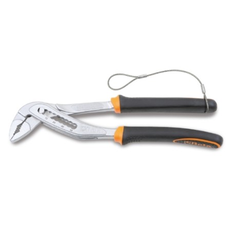 Alicate multitoma regulable de bisagra cerrada, con mangos en bimater