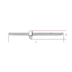 Mango corredizo en T de 3/8"", cromado – Beta Tools";