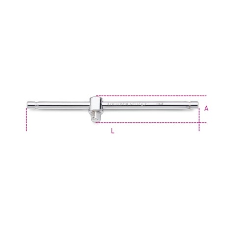 Mango corredizo en T de 3/8"", cromado – Beta Tools";