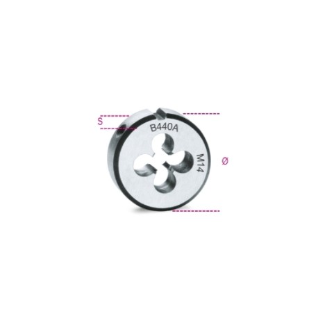 Terraja de paso grueso de acero cromado rosca métrica 440A | Beta Too