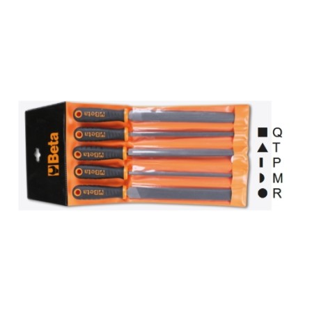 Juego de 5 limas de corte grueso con mango, en sobre 1719BMD8/B5