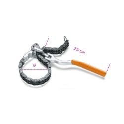 Llave articulada de cadena doble para filtros de aceite 1488L