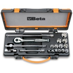 910AS/C13 – Beta Tools: Conjunto de 13 llaves de vaso poligonales y 5