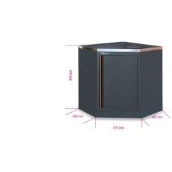 Módulo inferior angular para mobiliario para taller C45PRO 2.0 – Beta