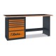 Mesa de trabajo con 1 cajonera de 6 cajones C59AA