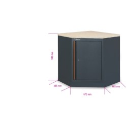 Módulo inferior angular para mobiliario para taller C45PRO 2.0 – Beta