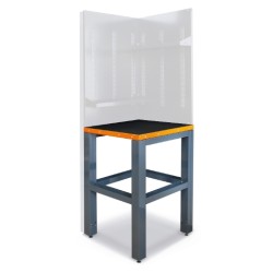 Encimera de esquina angular 700x700 mm con patas para mobiliario para