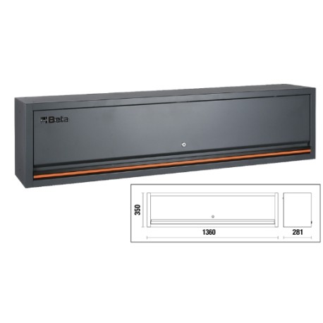 Armario superior de pared largo para mobiliario para taller C45PRO