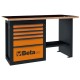 Mesa de trabajo con 1 cajonera de 6 cajones, modelo corto C59CR