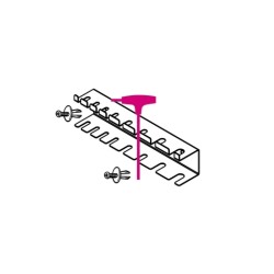 Soporte para 8 llaves macho hexagonales con mango, de chapa