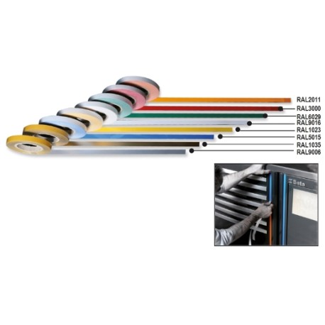 Tira adhesiva coloreada de 25 m C55STRS/9006