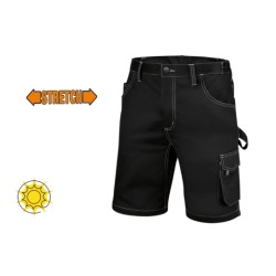 Bermuda de trabajo elástica, negra 7831SN