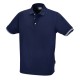 Polo de trabajo azul de algodón piqué 200 g/m²